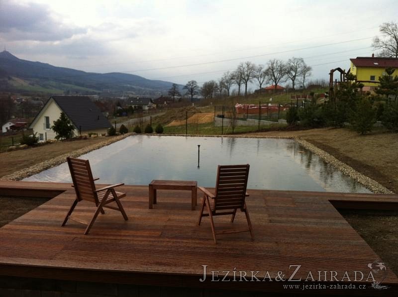 Stavba jezírka Liberec - Minkovice