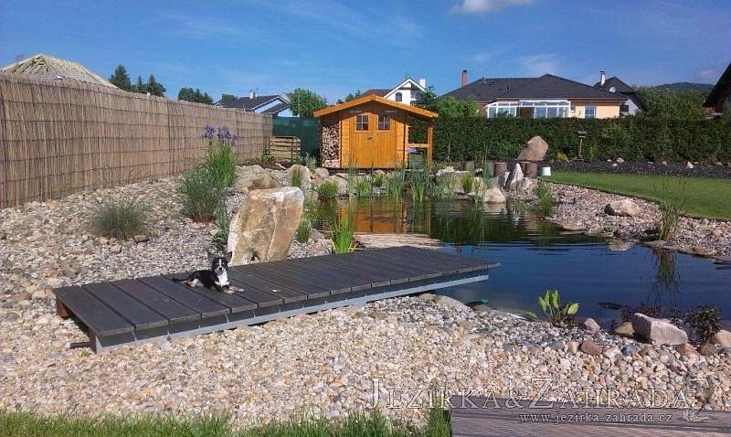 Stavba jezírka Lom u Mostu