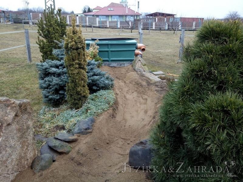 Stavba potoka v Mostě