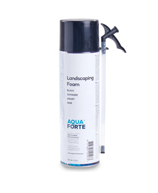 AquaForte černá montážní pěna na lepení kamenů (500ml) - Stavba jezírka, hadice, trubky, fitinky Lepidla, čističe a tmely