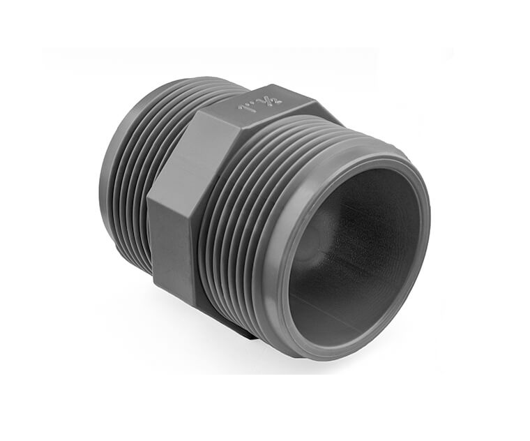 PVC dvojnipl ¾" ext. - Stavba jezírka, hadice, trubky, fitinky Tvarovky, fitinky Přechodové niply, dvojniply