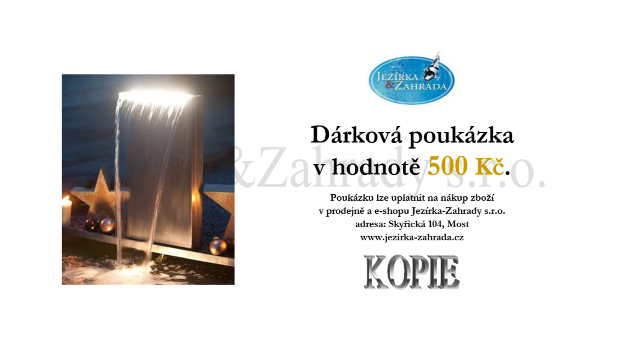 Dárková poukázka 500 Kč - E-shop Poukázky, suvenýry (KOI)