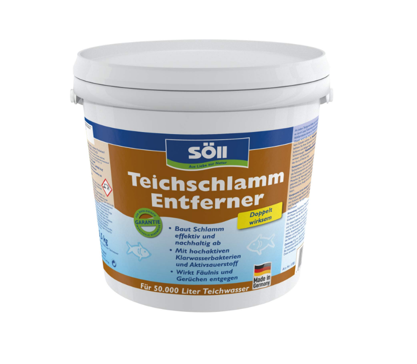 Söll TeichschlammEntferner-odstraňuje bahno a kal (2,5kg na 50m3) - Péče o vodu, údržba jezírek Odstranění bahna a kalů