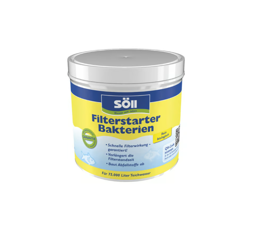 Söll FilterStarter Bakterien-startovací bakterie do filtru (500g na 75m3) - Péče o vodu, údržba jezírek Startovací bakterie