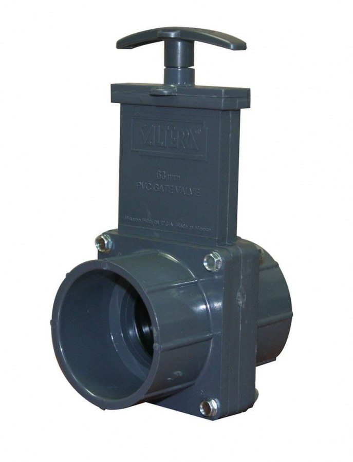 PVC Valterra šoupě plast pádlo (63mm) - Stavba jezírka, hadice, trubky, fitinky Šoupata