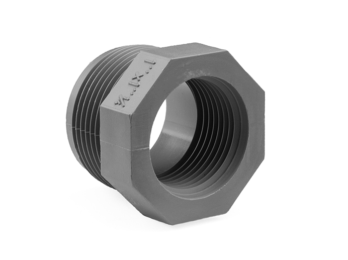 PVC redukce krátká závitová 2“ ext. x 1½" int. PVC redukce krátká závitová 2“ ext. x 1½" int.