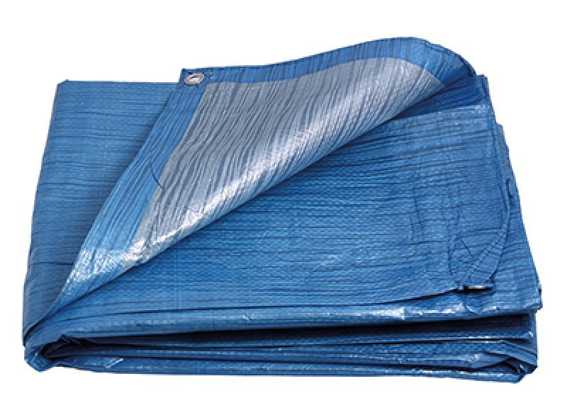 Plachta 8 x 12 m 70 g/m2 PE modro-stříbrná - Potřeby na dům, zahradu, nářadí, nádoby Produkty pro dům a zahradu