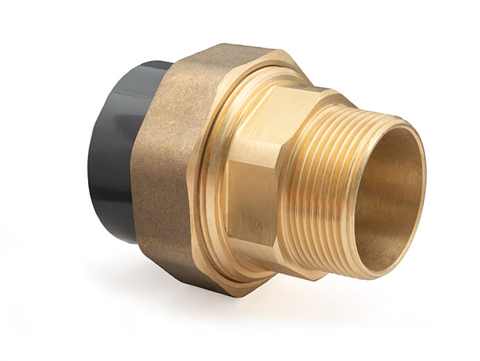 PVC šroubení 32mm x 1" ext. mosaz (zesílené) - Stavba jezírka, hadice, trubky, fitinky Tvarovky, fitinky Šroubení