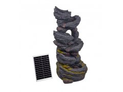 Solární fontána KASKÁDA 2 (v. 121cm s LED osvětlením a baterií)
