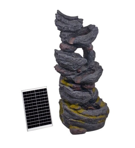 Solární fontána KASKÁDA 2 (v. 121cm s LED osvětlením a baterií)