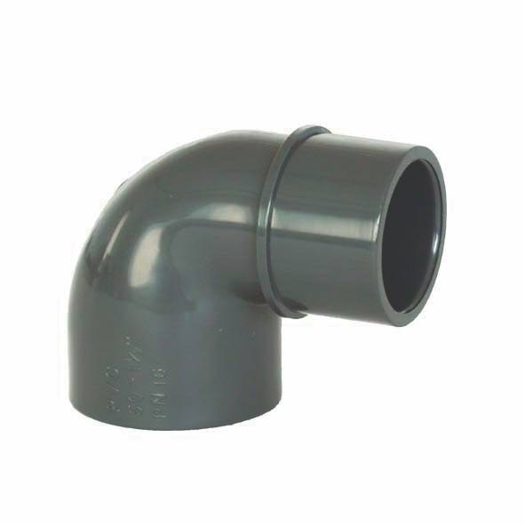PVC úhel-koleno 90°-50mm int. x 50mm ext. - Stavba jezírka, hadice, trubky, fitinky Tvarovky, fitinky Úhly-kolena