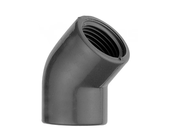 PVC úhel-koleno 45°-63mm x 2" int. - Stavba jezírka, hadice, trubky, fitinky Tvarovky, fitinky Úhly-kolena