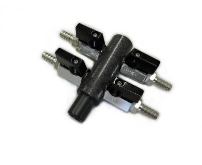 Nerezový rozdělovač vzduchování (4x9mm) - Vzduchování, kompresory Rozdělovače, hadičky, spojky