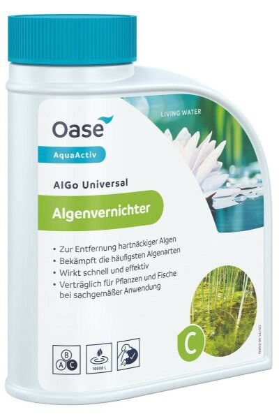 Oase AlGo Universal - proti více druhům řas (500ml na 10m3) - Péče o vodu, údržba jezírek Odstranění vláknité řasy