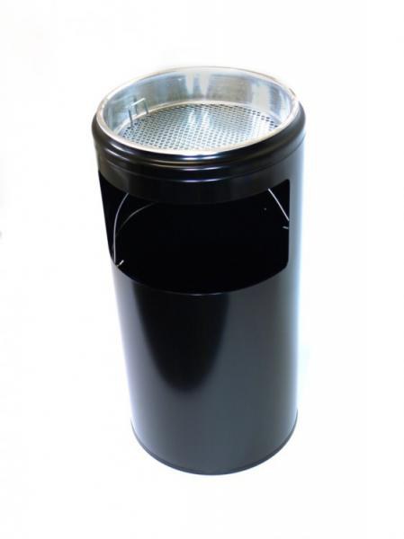 Koš odpadkový s popelníkem 320 mm černý lak - Potřeby pro domácnost Doplňky a pomůcky