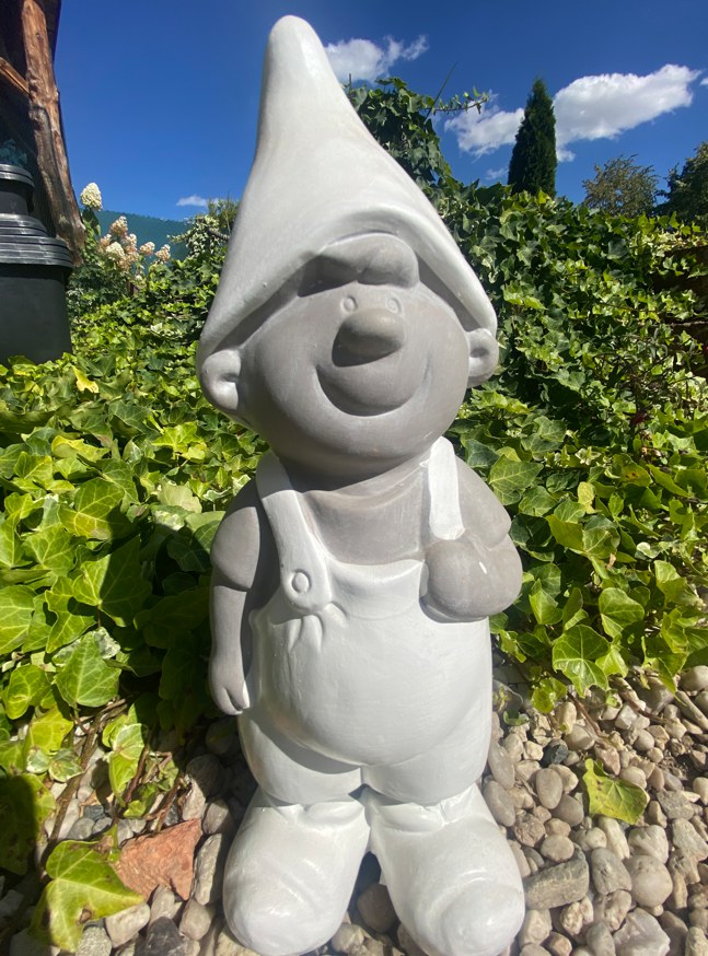 Skřítek bílý větší (keramika) - Zahradní a vodní doplňky, dekorace Dekorace