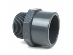 PVC přechodový nipl 75-63mm x 1½" ext.