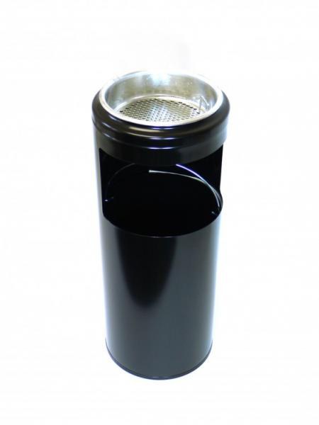 Koš odpadkový s popelníkem 250 mm černý lak - Potřeby pro domácnost Doplňky a pomůcky