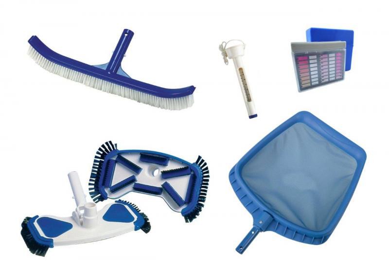 Kit De luxe sada čistícího příslušenství pro bazén - Bazénové příslušenství, filtry, čerpadla Doplňky a příslušenství Příslušenství, čištění a údržba
