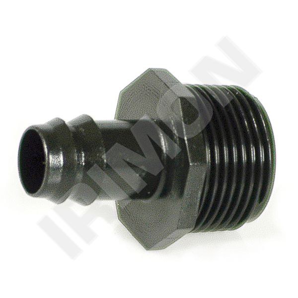 Závitový přechod nástrčný 16 mm x 3/4" vnější závit, ABS - Závlahový systém Kapkovací potrubí a mikrozávlaha Tvarovky pro kapkovací potrubí