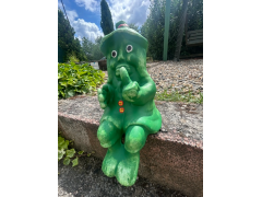 Vodník sedící zelený (keramika)