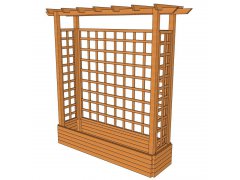 Pergola s květinovým truhlíkem