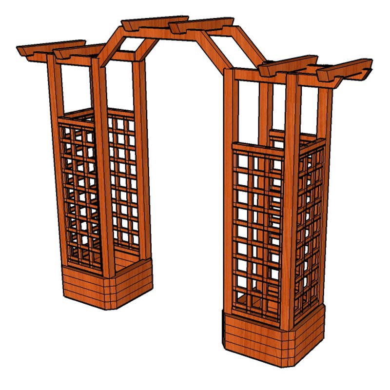 Pergola Linda 15 průchozí 120cm - Zahradní architektura Pergoly, lavičky