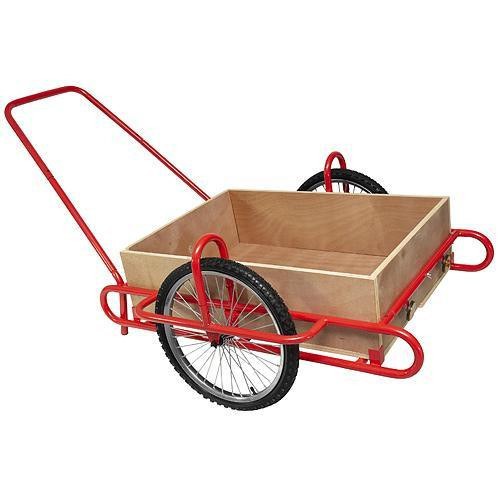 Vozík dvoukolák s dřevěnou korbou a nafukovacími koly - Potřeby na zahradu, nářadí, nádoby Manipulační stroje a vozíky