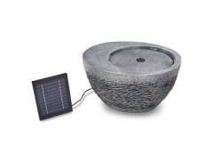 Solární fontána STONE BOWL (v. 26cm s LED osvětlením a baterií)