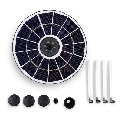 Plovoucí LED solární fontána + LI-pol baterie (Ø18cm) - Vodní hry a fontány Solární čerpadla, fontány