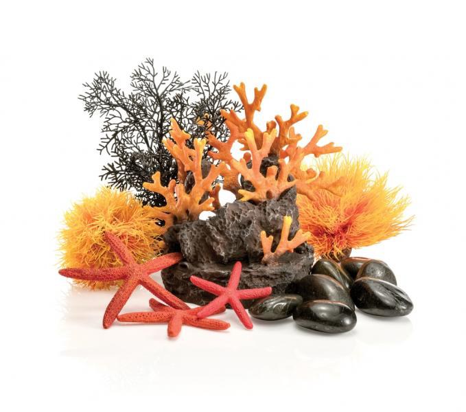 Oase biOrb dekorační set Orange Flames - Akvaristika, teraristika Oase Dekorace a příslušenství akvária biOrb Dekorační sady