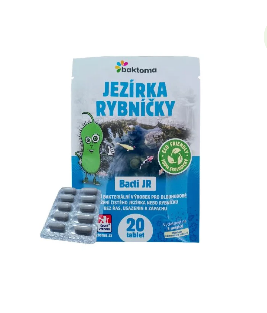 Baktoma Bacti JR TABLETY -Jezírka-rybníčky udržovací bakterie (20tab. na 15m3) - Péče o vodu, údržba jezírek Sezónní bakterie
