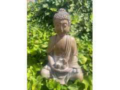 Buddha sedící menší světlý (polyston)