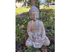 Buddha sedící menší světlý (polyston)