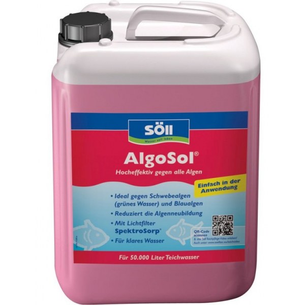 Söll AlgoSol - tekutý algicid proti řasám (2,5 l na 50m3)