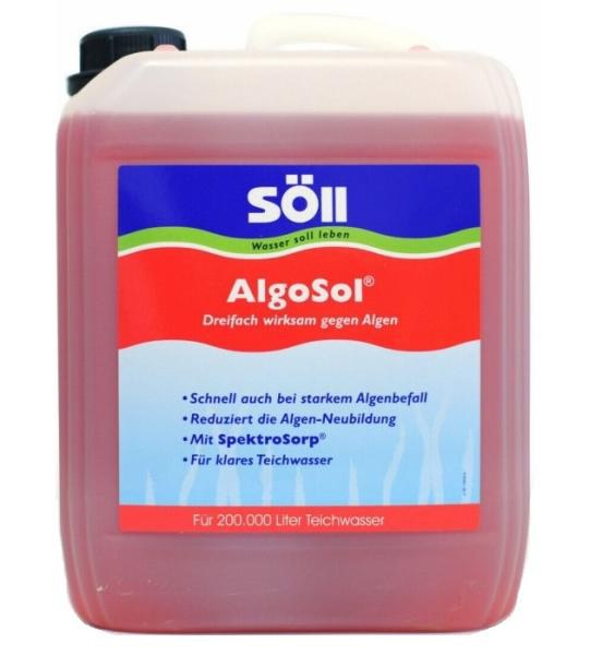 Söll AlgoSol - tekutý algicid proti řasám (10 l na 200m3) - Péče o vodu, údržba jezírek Odstranění zelené vody