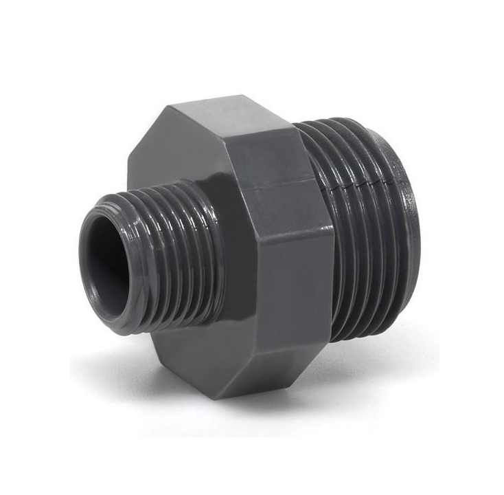 PVC dvojnipl redukovaný 2½" x 2" ext. - Stavba jezírka, hadice, trubky, fitinky Tvarovky, fitinky Přechodové niply, dvojniply