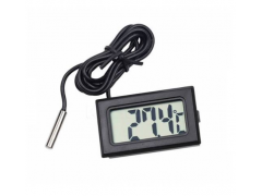 Digitální teploměr s externím čidlem (černý)
