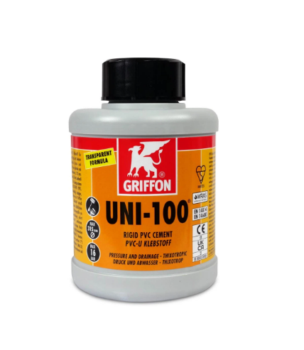 Griffon UNI-100 lepidlo na PVC (500ml) - Stavba jezírka, hadice, trubky, fitinky Lepidla, čističe a tmely