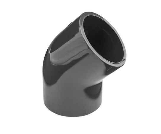 PVC úhel-koleno 45°-63mm - Stavba jezírka, hadice, trubky, fitinky Tvarovky, fitinky Úhly-kolena